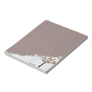 Bloco De Notas Papel de carta Rosa Cor-de-Árvore Coração de Cotaç