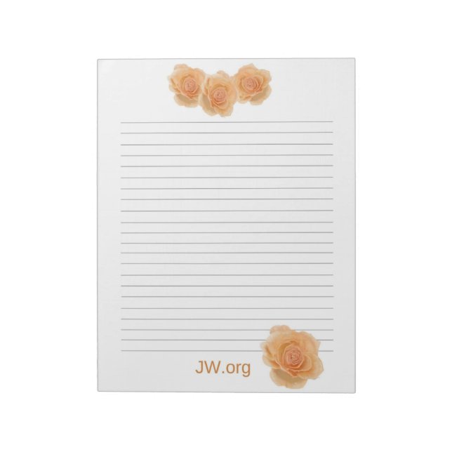 Bloco De Notas Papel de carta Rose Bouquet JW (Invertido)