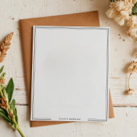 Papel de Carta Simples de Borda Preta