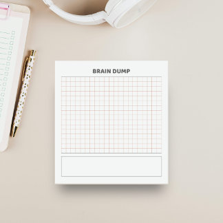 Bloco De Notas Papel de grade de despejo cerebral
