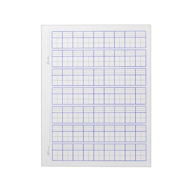 Bloco De Notas Papel de Grade Tianzi Pinyin, Prática de Escrita C (Invertido)