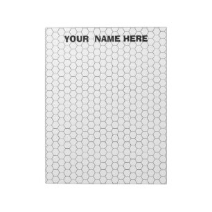 Bloco De Notas Papel de Gráfico de Hexágono Grande Personalizado
