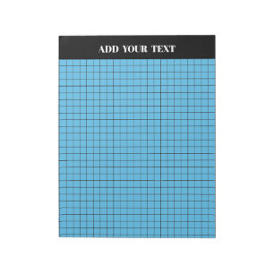 Bloco De Notas Papel de Gráfico Grande Azul Personalizado