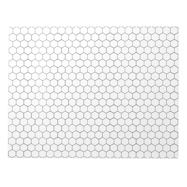 Bloco De Notas Papel de Gráfico Grande Hexagonal da Química Orgân (Frente)