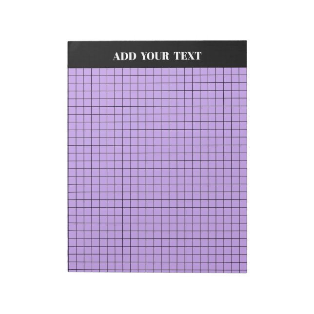 Bloco De Notas Papel de Gráfico Grande Roxo Personalizado (Invertido)