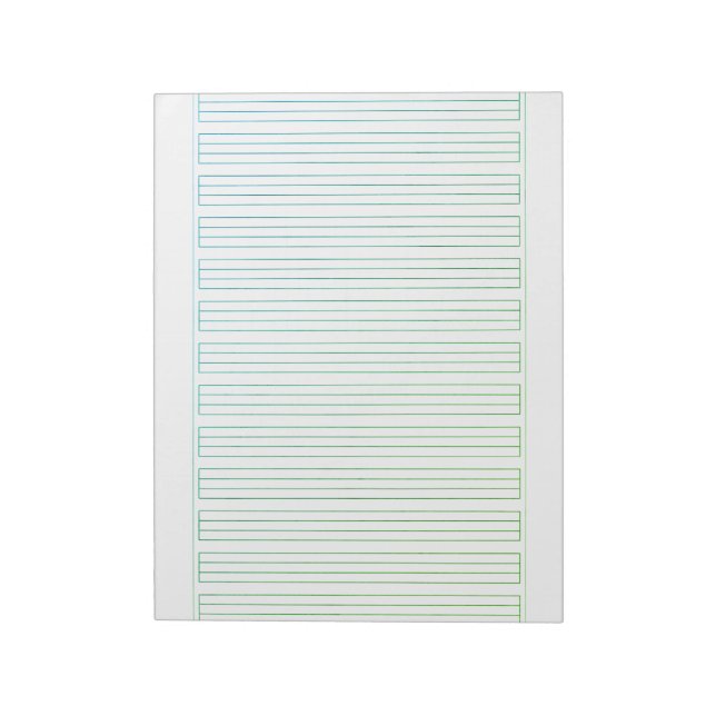 Bloco De Notas Papel de Letra Alemã – 3 Linhas com Moldura (Invertido)