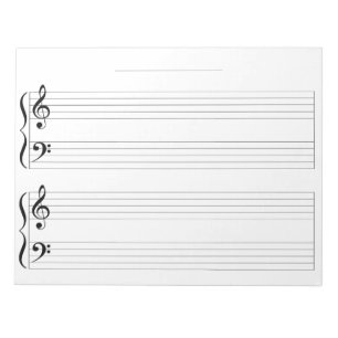 Bloco De Notas Papel de Música Piano de Grande Funcionarios para