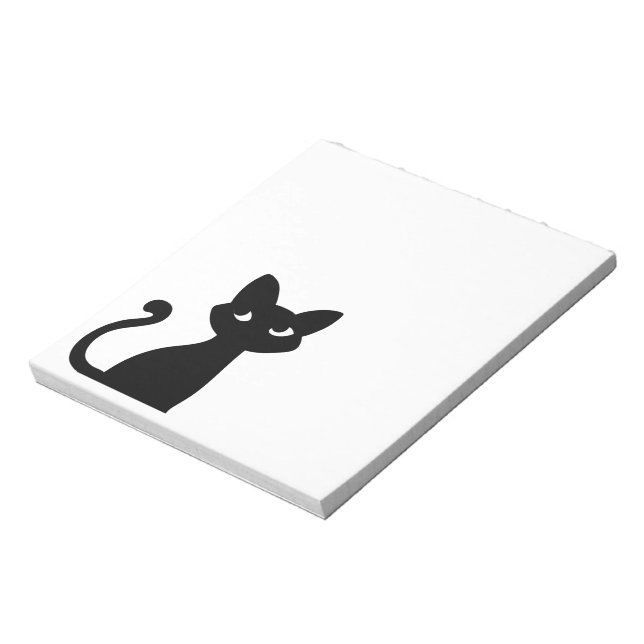 BLOCO DE NOTAS PAPEL DE NOTA DE GATO NEGRO CORTADO (Invertido)