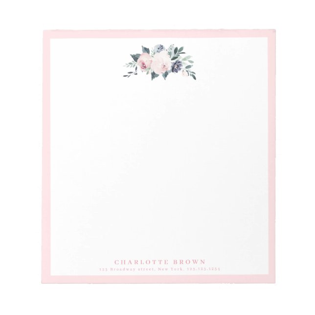 Bloco De Notas Papel de papelaria personalizado, cor-de-rosa, mal (Frente)