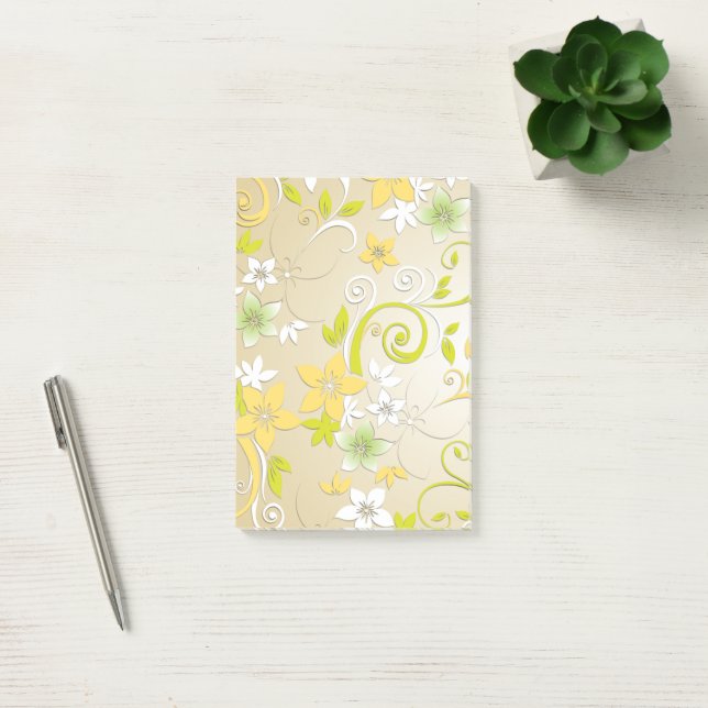 Bloco De Notas Papel de parede de flores 3 (Escritótio)