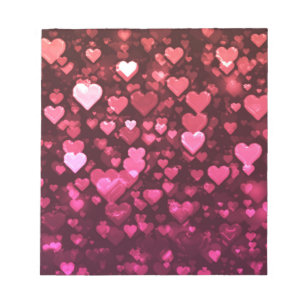 Bloco De Notas Papel de parede digital sobre coração cor-de-rosa