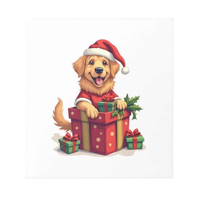 Bloco De Notas Papel de presente de Golden Retriever (Frente)