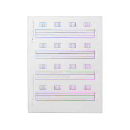 Bloco De Notas Papel de Tablatura para Guitarra – Modelo de Tabla