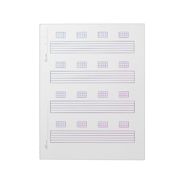 Bloco De Notas Papel de Tablatura para Guitarra – Modelo de Tabla (Invertido)
