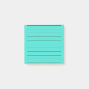 Bloco De Notas Papel Elegante Turquesa Vibrante