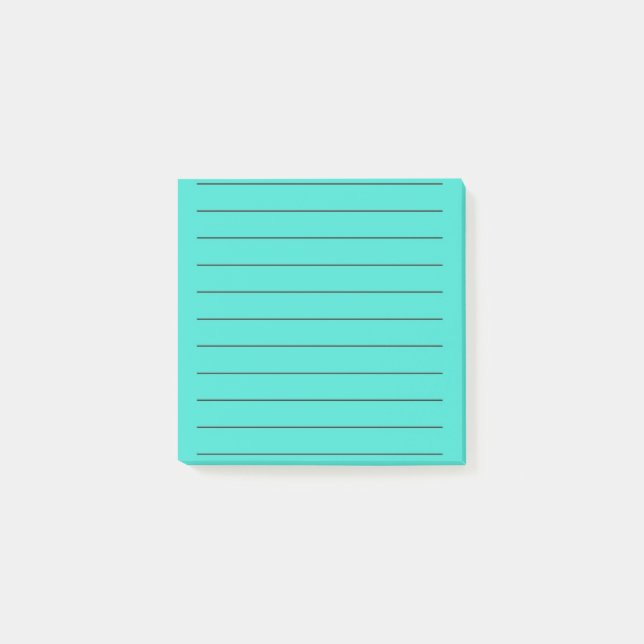Bloco De Notas Papel Elegante Turquesa Vibrante (Frente)