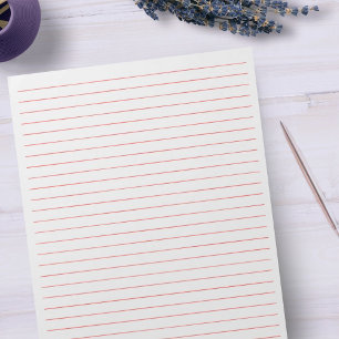 Bloco De Notas Papel em linkado vermelho de 8,5" x 11", tamanho c