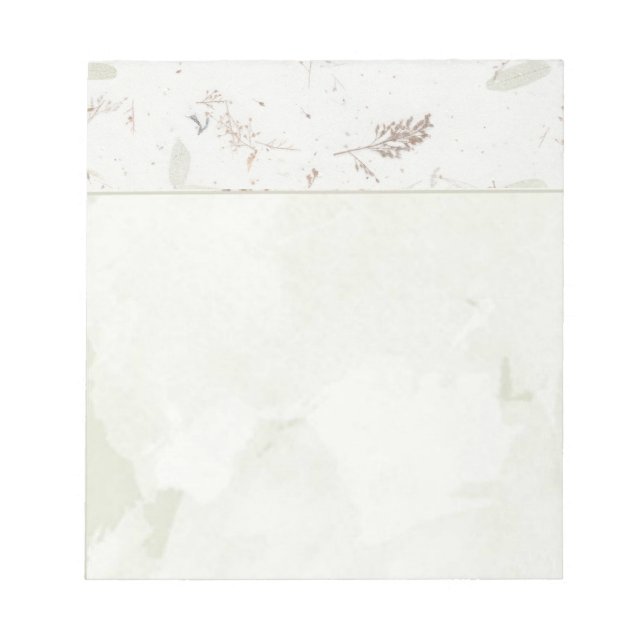 Bloco De Notas Papel feito à mão - Parecem verdes deixam botânico (Frente)