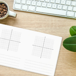 Bloco De Notas Papel Gráfico de Coordenadas X Y de Trigonometria