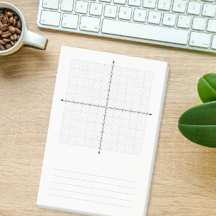 Bloco De Notas Papel Gráfico de Coordenadas X Y de Trigonometria