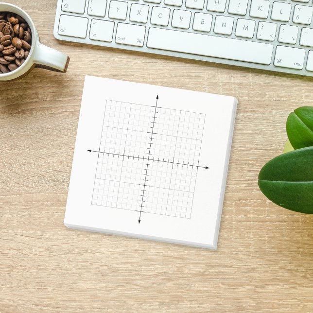 Bloco De Notas Papel Gráfico de Coordenadas X Y de Trigonometria (Trigonometry X Y Coordinates Graph Paper Post-it Notes)