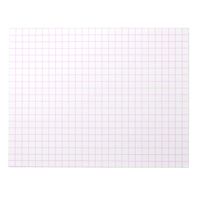 Bloco De Notas Papel Gráfico Grande Rosa (Frente)