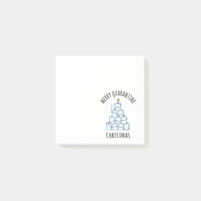 Bloco De Notas Papel higiênico da árvore de Natal da quarentena d (Frente)