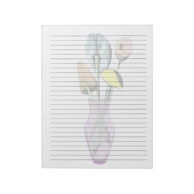 Bloco De Notas Papel laminado largo - Cogumelos de pastel de vind (Invertido)