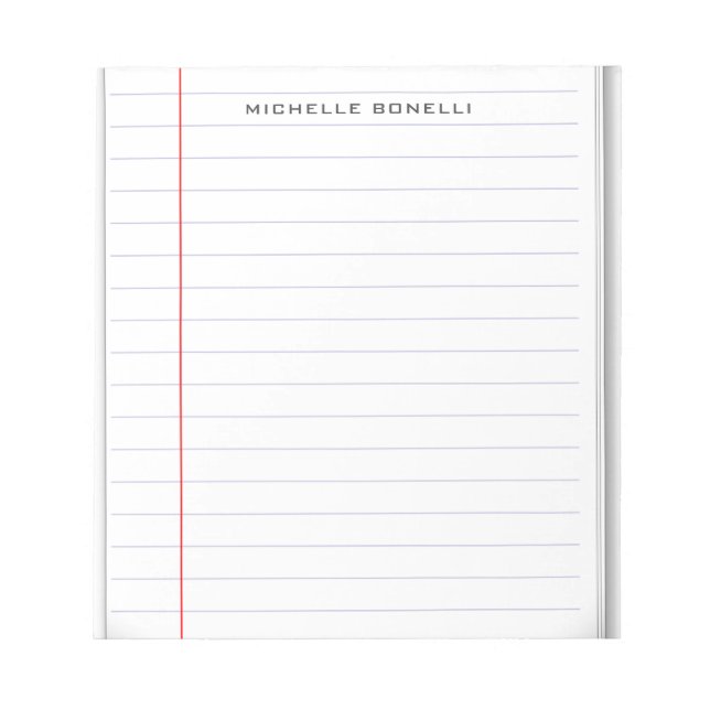 Bloco De Notas Papel Linado Profissional Simples Minimalista (Frente)