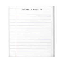 Bloco De Notas Papel Linhado Profissional Simples Minimalista