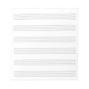Bloco De Notas Papel Manuscrito de Música com 6 Vazios