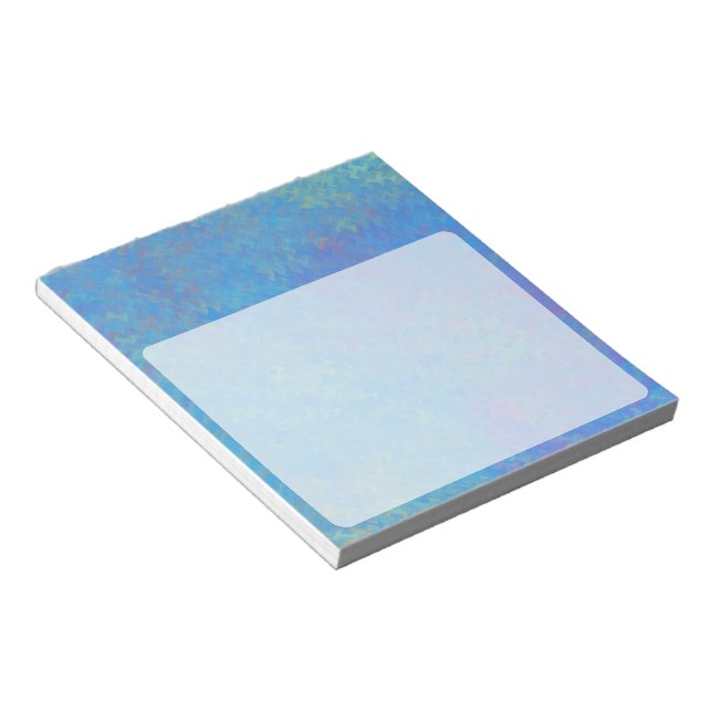 Bloco De Notas Papel Marmoreado Azul Bonito (Inclinado)