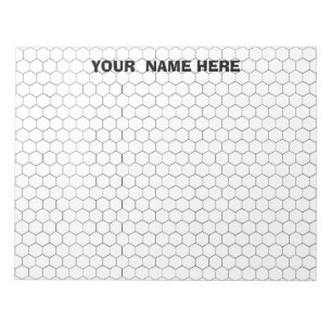 Bloco De Notas Papel Milimetrado Grande Personalizado em Hexágono