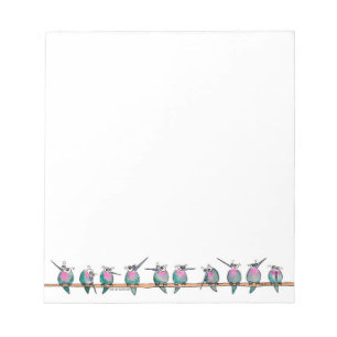 Bloco De Notas Papel para cartas paranóide do colibri