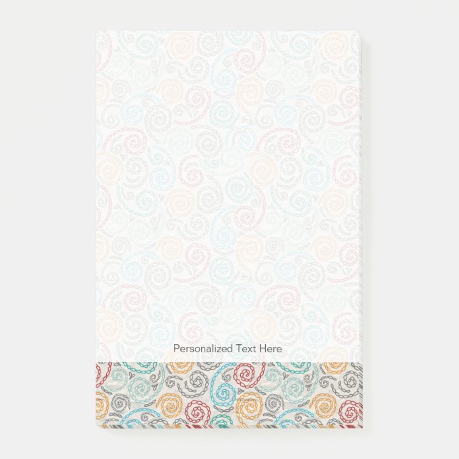 Bloco De Notas Papel rumpled rico do bordado (Frente)