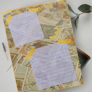 Bloco De Notas Papel Tema de Notetaking Tarot Cards