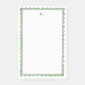 Bloco De Notas Papel Timbrado com Monograma | Personalizado Verde