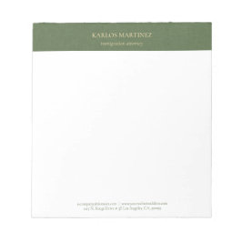 Bloco De Notas Papel Timbrado Floresta Verde Simples Tipografia D