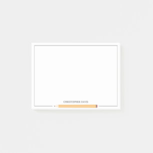 Bloco De Notas Papelaria clássica de volta às aulas com lápis emo