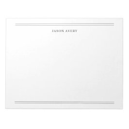 Bloco De Notas Papelaria Clássica Preto e Branco Simples com Duas