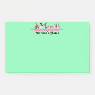 Bloco De Notas Papelaria de coelho personalizada fofa Adesivo Pos