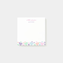 Bloco De Notas Papelaria de Coração Colorido Fofo com Letra Femin