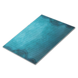 Bloco De Notas Papelaria de Grunge Vinculado com Azul-Vintage Rús