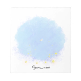 Bloco De Notas Papelaria Estética Sonhadora l Céu Azul & Estrelas