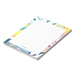 Bloco De Notas Papelaria Personalizada Arte Abstrata Tropical