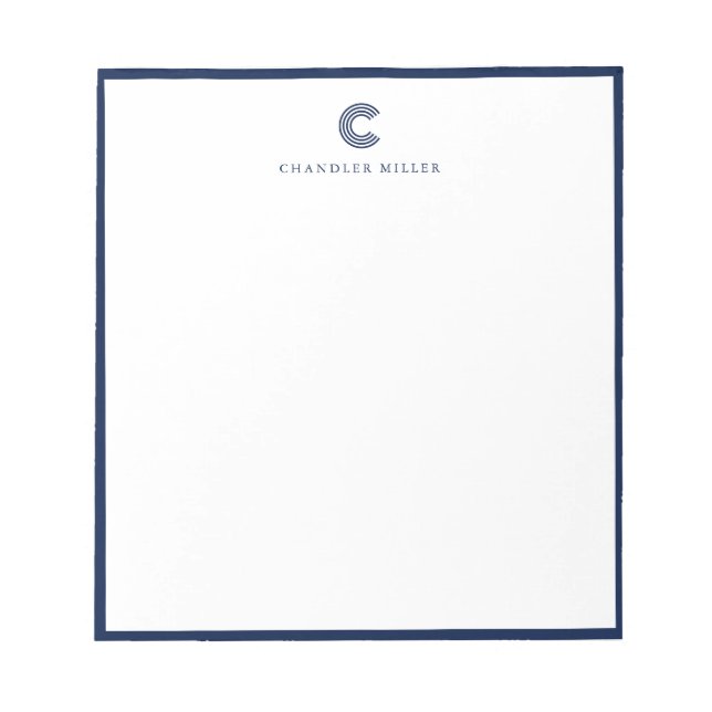 Bloco De Notas Papelaria Personalizada Clássica Moderna com Borda (Frente)