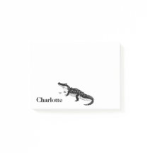 Papelaria Personalizada de Arte de Crocodilo Preto