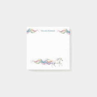 Bloco De Notas Papelaria Personalizada de Cavalo Cavalo Branco Ar