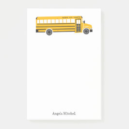 Bloco De Notas Papelaria Pessoal de Ônibus Escolar Amarelo