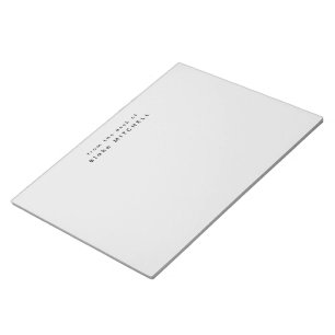 Bloco De Notas Papelaria Simples Cinza Monograma Moderno